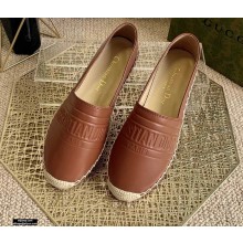 Dior Granville Espadrilles In Embossed Lambskin Brown 2021