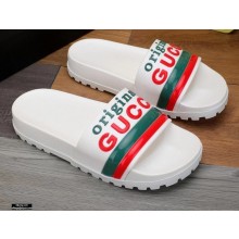 Gucci Rubber Slide Sandals 25 2021