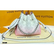 Louis Vuitton Mahina Perforated Leather Bella Bucket Bag M57855 Gradient Pink 2021
