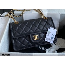 Chanel Grained Calfskin Medium Flap Bag AS2357 Black 2021
