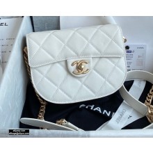 Chanel Calfskin Mini Messenger Bag AS2484 White 2021