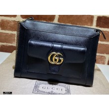 Gucci Small Shoulder Bag with Double G ‎648999 Leather Black 2021