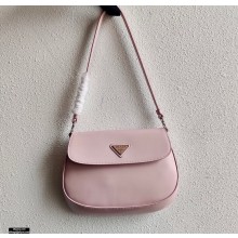 Prada Cleo Brushed Leather Shoulder Bag with Flap 1BD311 Light Pink 2021