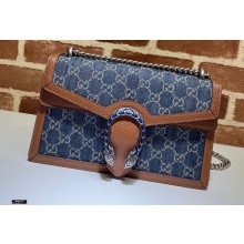 Gucci Dionysus Small Shoulder Bag 400249 Washed GG Denim Blue 2021