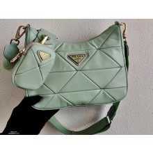 Prada Leather Shoulder Bag 1BC151 Light Green 2021