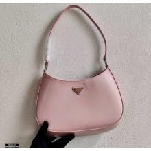 Prada Cleo Brushed Leather Shoulder Bag 1BC499 Light Pink 2021