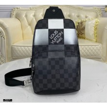 Louis Vuitton Damier Graphite Giant Canvas Avenue Sling Bag N40403 White
