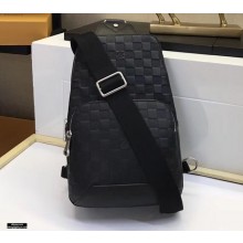 Louis Vuitton Damier Infini Leather Avenue Sling Bag N41720 Black