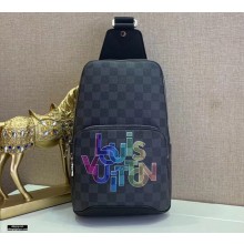 Louis Vuitton Damier Graphite Canvas Avenue Sling Bag N40273 Logo Yellow