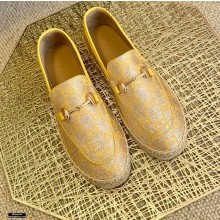 Gucci GG Supreme Canvas Horsebit Espadrilles Gold 2021