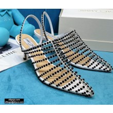 Jimmy Choo Heel 6.5cm Thu Crystal Stud Point Toe Heels White 2021