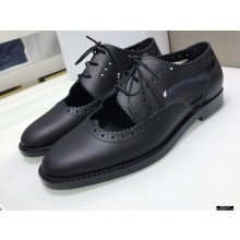 Dior Teddy-D Derby Shoes in Perforated Calfskin Black 2021