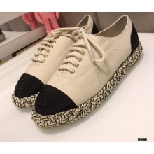 Chanel Cotton and Grosgrain Lace-Ups G37144 White 2021