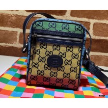 Gucci GG Multicolor Messenger Bag 658659 Green/Yellow/Blue/Pink/Red 2021