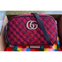 Gucci GG Marmont Multicolor Small Shoulder Camera Bag 447632 Red 2021
