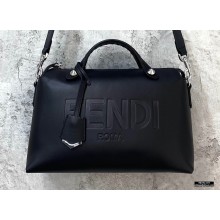 Fendi Heat-stamped FENDI ROMA By The Way Medium Boston Bag Black 2021
