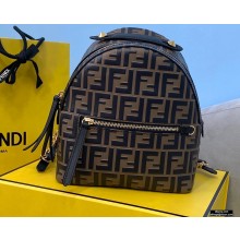 Fendi Leather FF Mini Backpack Bag Brown 2021