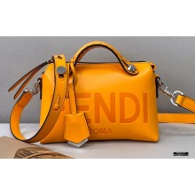 Fendi Heat-stamped FENDI ROMA By The Way Mini Boston Bag Orange 2021
