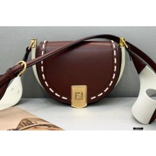 Fendi Leather Moonlight Shoulder Bag Date Red 2021