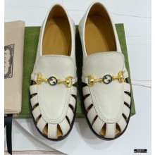 Gucci Interlocking G Horsebit Loafers White 2021