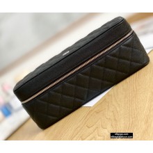 Chanel Cosmetic Vanity Case Bag 31108 Grained Calfskin Black