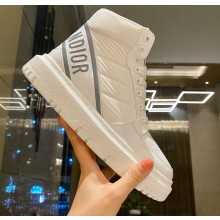 Dior Quilted Nylon D-Player Sneakers White/Gray 2021