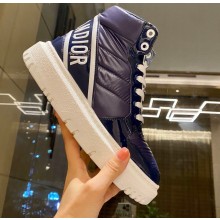 Dior Quilted Nylon D-Player Sneakers Navy Blue 2021