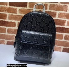 Gucci GG Embossed Backpack Bag 658579 Black 2021