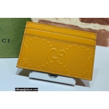 Gucci GG Embossed Card Case 625564 Yellow 2021
