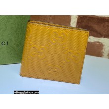 Gucci GG Embossed Wallet 625562 Yellow 2021