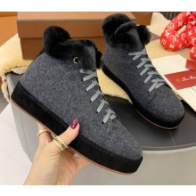 Loro Piana Shearling Fur Suede Nuages Mid Walk  04