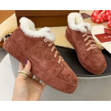 Loro Piana Shearling Fur Suede Nuages Sneakers 01