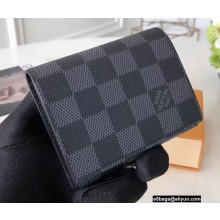 Louis Vuitton Enveloppe Carte de visite Card Holder Damier Graphite Canvas N63338