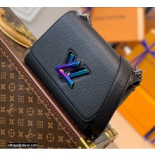 Louis Vuitton Twist MM Bag Ruthenium Hardware Iridescent Black 2021