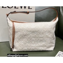 Loewe Medium Cubi Bag in Anagram Jacquard and Calfskin 2021