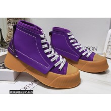 JW Anderson Leather and Canvas High-Top Sneakers 07 2021