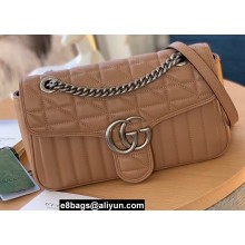 Gucci Aria Collection GG Marmont Small Shoulder Bag 443497 Rose Beige 2021