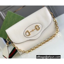 Gucci Horsebit 1955 Small Bag 677286 Leather White 2021
