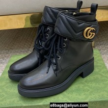 Gucci Ankle Boots Black with Double G 670397 2021