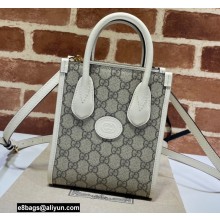 Gucci Mini tote bag with Interlocking G 671623 White 2021