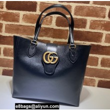 Gucci Small Tote Bag with Double G 652680 Black 2021