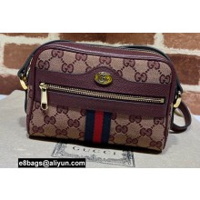 Gucci Ophidia GG Mini Bag with Web 517350 GG Canvas Burgundy 2021