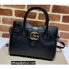 Gucci Small Top Handle Bag with Double G 658450 Black 2021