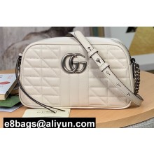 Gucci Aria Collection GG Marmont Small Shoulder Bag 447632 White 2021