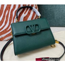 Valentino VSLING Grainy Calfskin Mini Handbag Green 2021