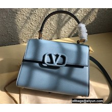 Valentino VSLING Grainy Calfskin Small Handbag NIAGARA Blue 2021