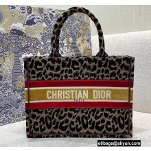 Dior Small Book Tote Bag in Multicolor Mizza Embroidery Brown 2021