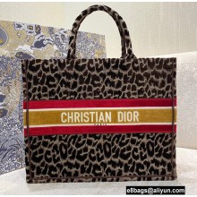 Dior Book Tote Bag in Multicolor Mizza Embroidery Brown 2021