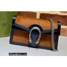 Gucci Dionysus super mini bag 476432 corduroy Brown 2021