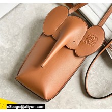 Loewe Elephant Pocket Bag in Classic Calfskin Brown